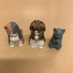 合掌 猫 フィギュア 3体セット ガチャ