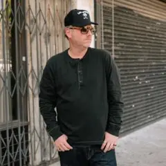 RRL インディゴ ジャージー ヘンリーネック シャツ サルファーブラックのサムネイル
