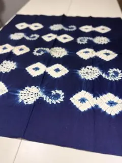 N33「有松鳴海絞り」藍染作家 片野かほり 国産天然藍染 個展出品作品布