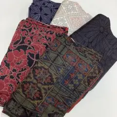 着物まとめ売り、袷、大島紬、リメイク素材、正絹P211