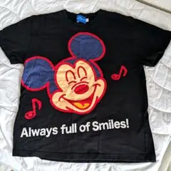 ディズニー　Tシャツ ミッキー　黒　150