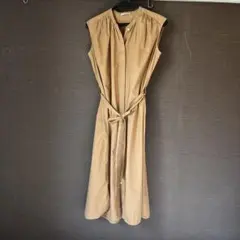トゥモローランド　コットン　ワンピ　ベージュ