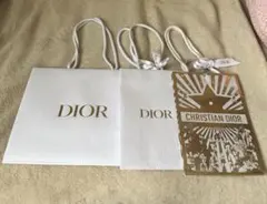 Dior ショップ袋 ゴールド ホワイト