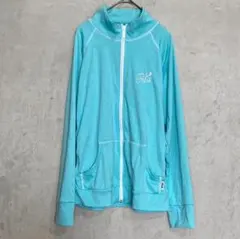 FILA(L)ラッシュガード/ブルー/フルジップ/ポケット/長袖/レディース