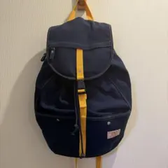 キャンバス バックパック ネイビー イエロー　日本製