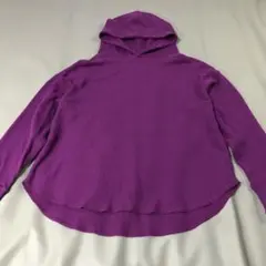 cepoワーク&ミリタリー❣️パープル ワッフル パーカー✨️M✨️訳ありのサムネイル