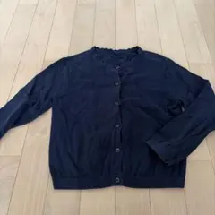 ユニクロ　長袖カーディガン　130 ネイビー