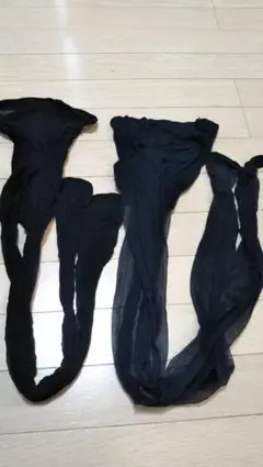 黒ストッキング2足　中古　お掃除用　パンスト