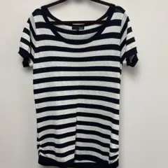 next ボーダー 半袖 ニット Tシャツ UK12のサムネイル