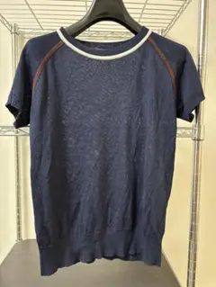 Aquascutum 半袖ニット ネイビーのサムネイル