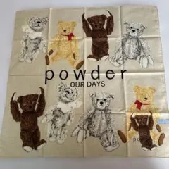 （新品未使用）　Powder パウダー下迫秀樹　テディベアー柄ハンカチ