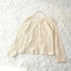 ARROW バックレースアップ ニット・セーター リMアイボリー