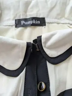 Pumpkin シフォン長袖シャツ ホワイト・ブラック