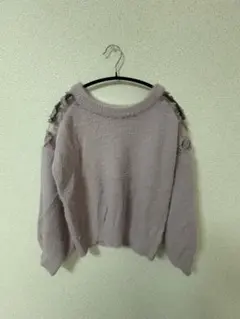 MAJESTIC LEGON ラベンダーオフショルダーセーター