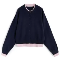 GRL レイヤードカーディガン風配色ニット[dk1611]