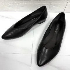 LE TALON ルタロン ポインテッドトゥ Vカットフラットパンプス 24