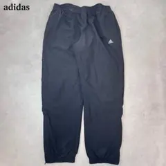 00s adidas バギートラックパンツ 刺繍ロゴ ブラック 4XO