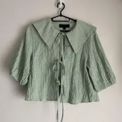 ZARA ザラ　ギンガムチェック　ブラウスのサムネイル