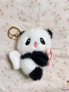 キューピッド　パンダ ぬいぐるみキーホルダー 約10cm