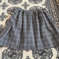 GU チェック柄スカート 120サイズ　キュロットタイプ