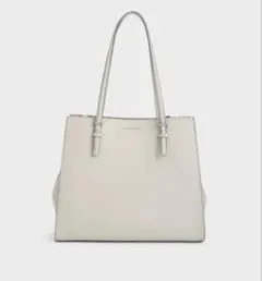 Charles&Keith サンサ クラシックダブルハンドルトート- グレー