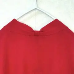 【希少・未使用】ローラアシュレイ バックネックリボンクロップド丈カーディガン 赤のサムネイル