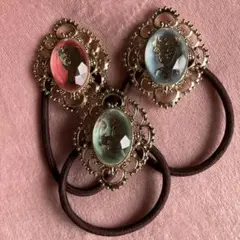 カメオデザイン ヘアアクセサリー 3個セット