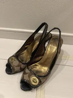 コーチ オープントゥ ハイヒール 6 1/2 B