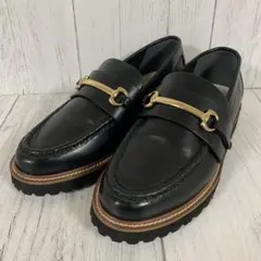 【超美品】Mazellマゼル ビットローファー 本革トラックソール22.5㎝厚底