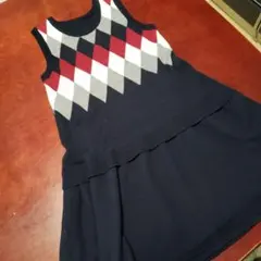 コムサ フィユリバーシブルジャンパースカート