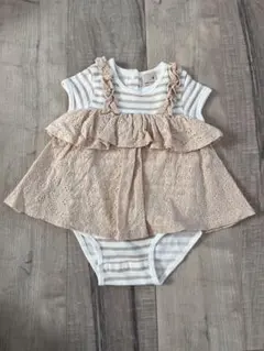 プティマイン　ストライプロンパース