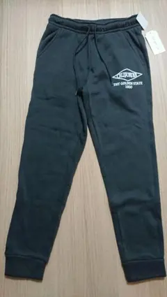 【新品タグ付】裏起毛 チャコールグレー スウェットパンツ プリントロゴ