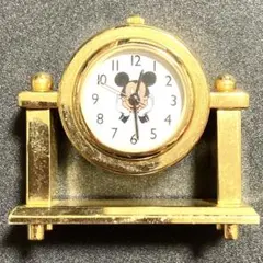ディズニーミニ置時計 ミッキーマウス　ゴールドカラー