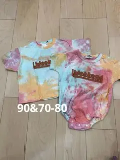 しまむら　littleWeekend ロンパース Tシャツ　兄弟　リンクコーデ