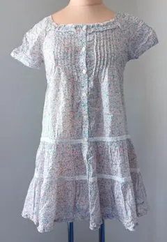 ポンポネット140リバティー 花柄半袖ワンピース