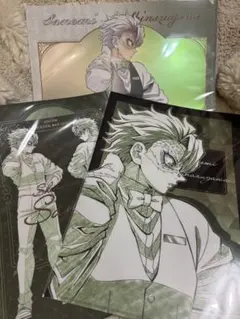 不死川実弥 モクテルバー ロト メタリッククリアファイル 3点セット