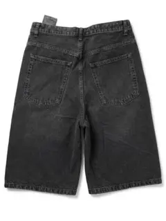 ZARA バギーショーツ　ジョーツ　バギーデニムショーツ ブラック
