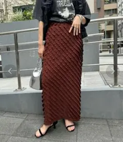 JEANASIS カットフリル ZIP ナロースカート