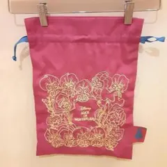 ディズニー　不思議の国のアリス　トラベル　巾着　ポーチ　ピンク