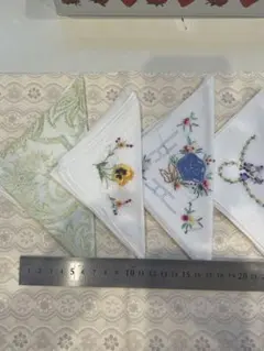 フランスヴィンテージ 刺繍 ドイリー ハンカチ まとめ売り - メルカリ