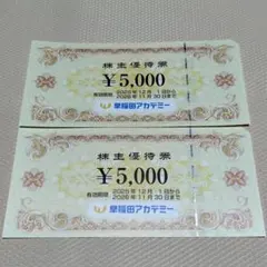 【有効期間26年11月30日まで】株主優待券 ¥10000 早稲田アカデミー