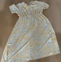 4月まで出品大きいサイズ花柄 半袖ロングワンピース 3Lサイズ