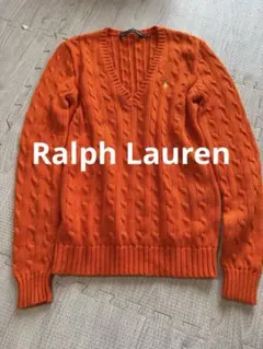 Ralph Lauren ケーブルニット オレンジ