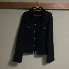 GU デニムジャケット ブラック ボタン付き