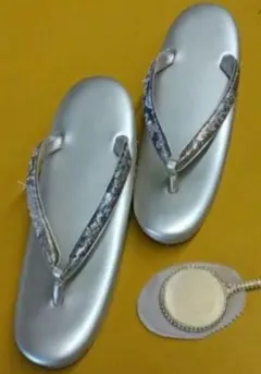 和装／礼装用／ バッグ草履セット(鏡付き)