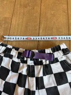 チェック柄ハーフパンツ（白黒）