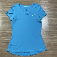 美品 ナイキプロ DRI-FIT トレーニングTシャツ Vネック ブルー Mのサムネイル