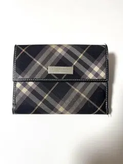 BURBERRY BLUE LABEL 三つ折り財布 チェック柄 コンパクト