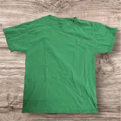 Champion チャンピオン Tシャツ グリーン 刺繍 ロゴ アメリカ 古着