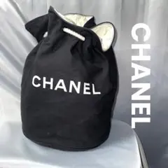 CHANEL シャネル　ショルダーバッグ 巾着バッグ キャンバス ブラック